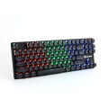 New arrival hot sale high quality wholesale 87 keys led  Backlight Rainbow backlit gaming  portable bluetooth wire keyboard